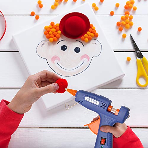 Gluerious Mini Hot Glue Gun with 30 Glue Sticks for Crafts School DIY Arts Home Quick Repairs, 20W, Blue - Image 3